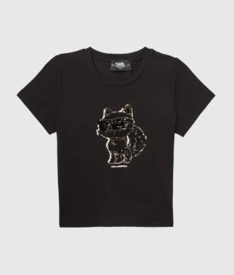 Κοριτσίστικο T-shirt Ikon Choupette με πούλιες