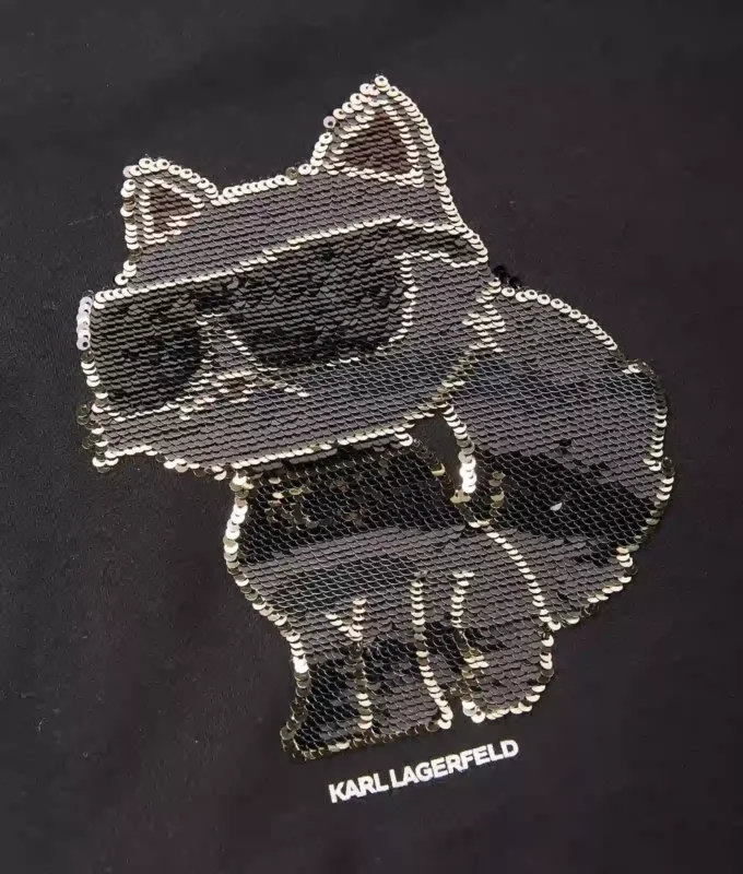 Κοριτσίστικο T-shirt Ikon Choupette με πούλιες Κοριτσίστικο T-shirt Ikon Choupette με πούλιες