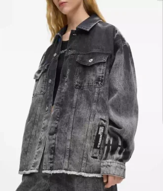 Λευκασμένο τζιν μπουφάν