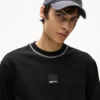 Μακρυμάνικο T-shirt με ραφές σε αντίθεση Μακρυμάνικο T-shirt με ραφές σε αντίθεση