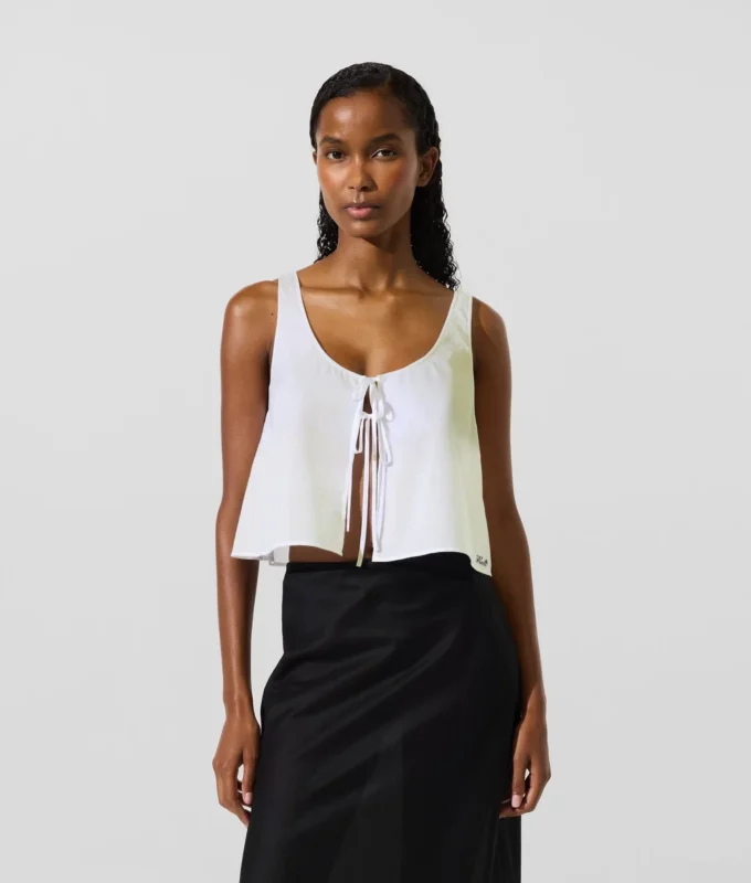 Μπλούζα παραλίας με δέσιμο μπροστά