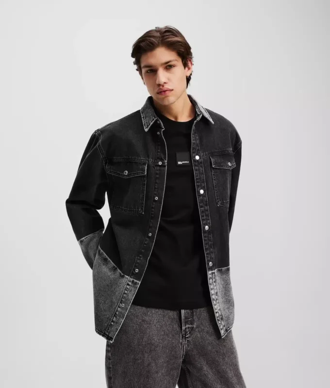 OMBRE DENIM OVERSHIRT OMBRE DENIM OVERSHIRT