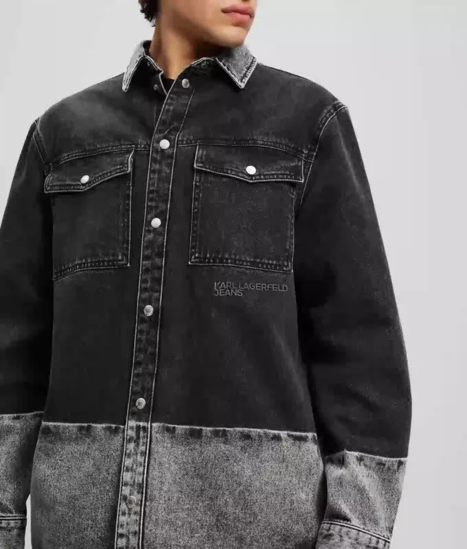 OMBRE DENIM OVERSHIRT OMBRE DENIM OVERSHIRT