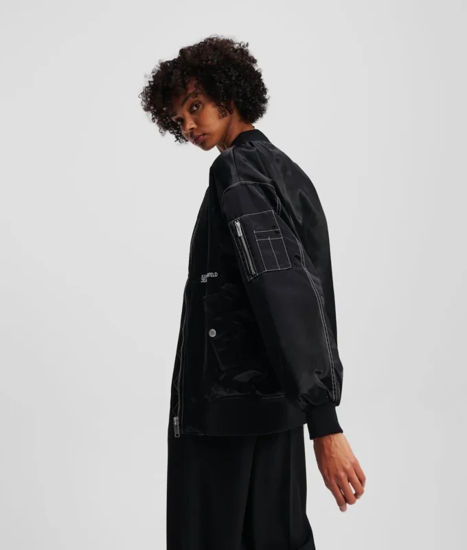 OVERSIZED SATIN BOMBER OVERSIZED SATIN BOMBER