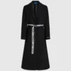 Παλτό με ζώνη και λογότυπο