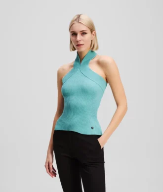 ΠΛΕΓΜΕΝΟ TOP ΜΕ HALTERNECK ΠΛΕΓΜΕΝΟ TOP ΜΕ HALTERNECK