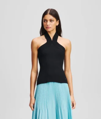 ΠΛΕΓΜΕΝΟ TOP ΜΕ HALTERNECK ΠΛΕΓΜΕΝΟ TOP ΜΕ HALTERNECK
