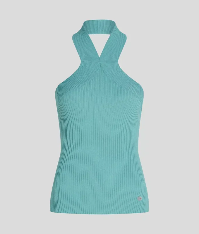 ΠΛΕΓΜΕΝΟ TOP ΜΕ HALTERNECK ΠΛΕΓΜΕΝΟ TOP ΜΕ HALTERNECK