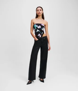 ΠΡΟΣΤΡΩΜΕΝΟ RELAXED JEANS ΜΕΣΑΪΟΥ ΥΨΟΥΣ
