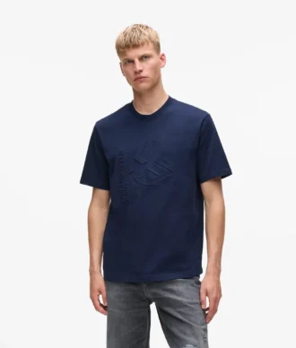 T-shirt με ανάγλυφο μονόγραμμα