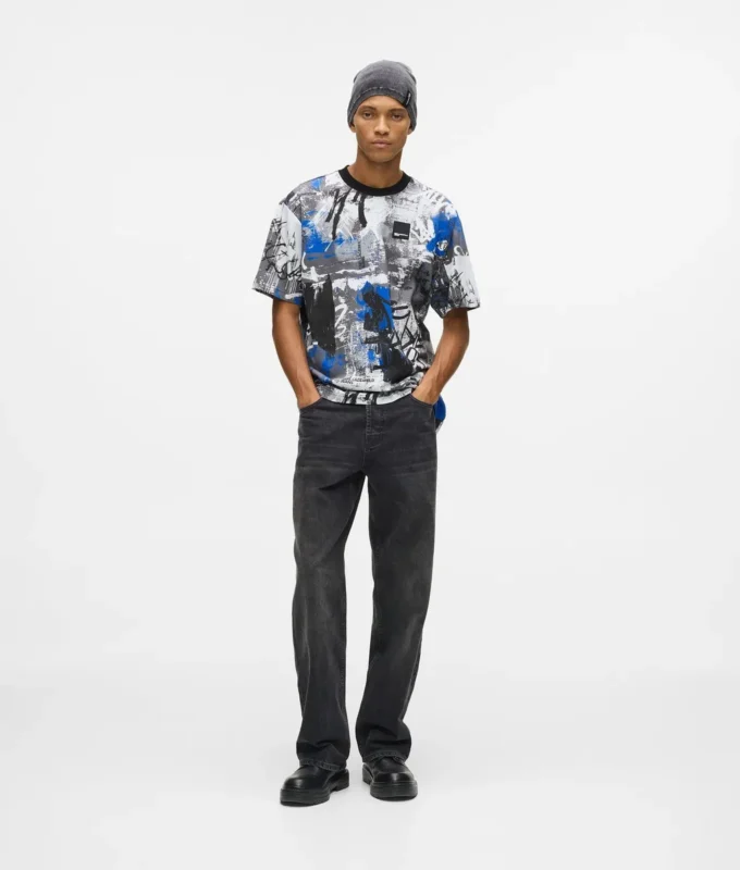 T-shirt με εφέ βαφής σε όλο το μήκος T-shirt με εφέ βαφής σε όλο το μήκος