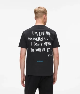 T-shirt με φράση του Karl