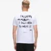 T-shirt με φράση του Karl