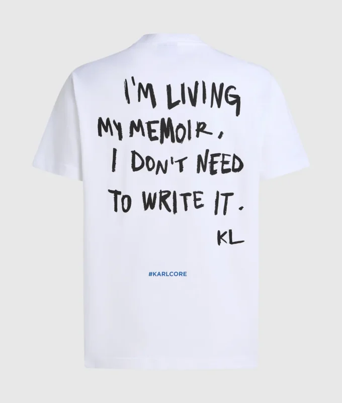 T-shirt με φράση του Karl