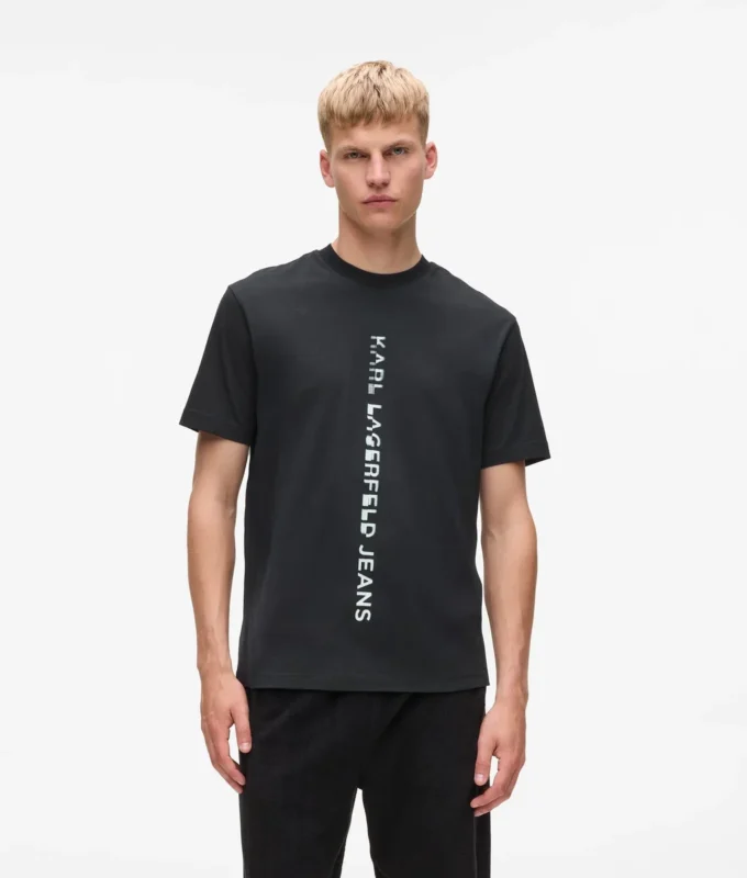 T-shirt με κάθετο λογότυπο T-shirt με κάθετο λογότυπο
