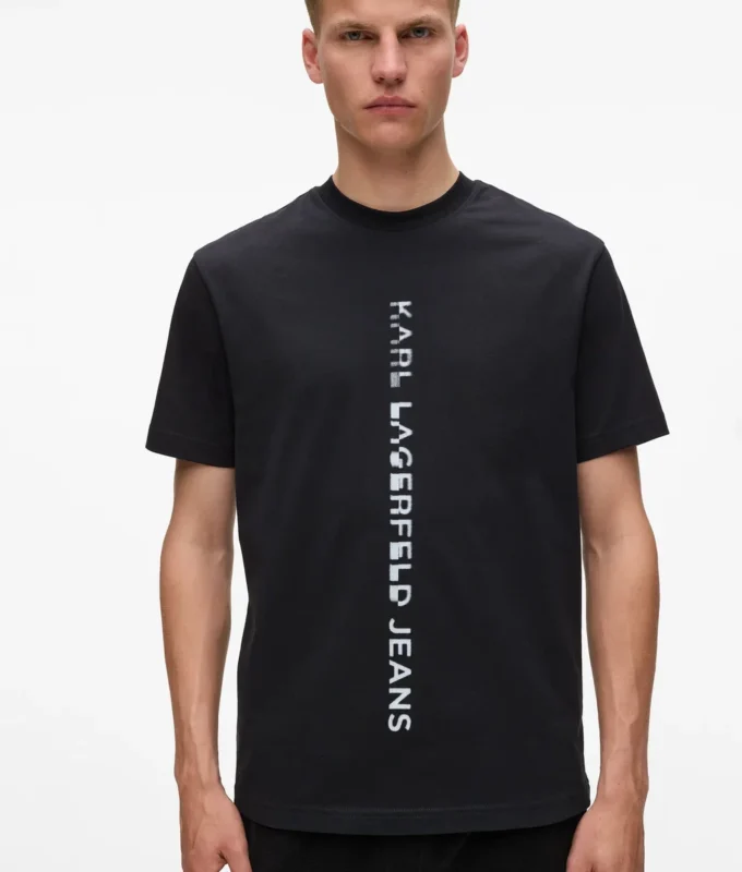 T-shirt με κάθετο λογότυπο T-shirt με κάθετο λογότυπο