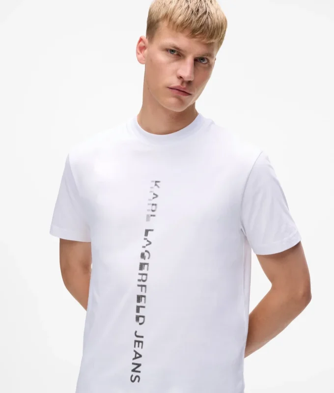 T-shirt με κάθετο λογότυπο