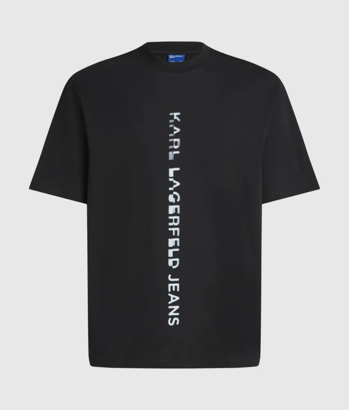 T-shirt με κάθετο λογότυπο T-shirt με κάθετο λογότυπο