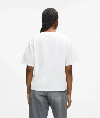 T-shirt με V λαιμόκοψη και χαρακτηριστικό στρίφωμα