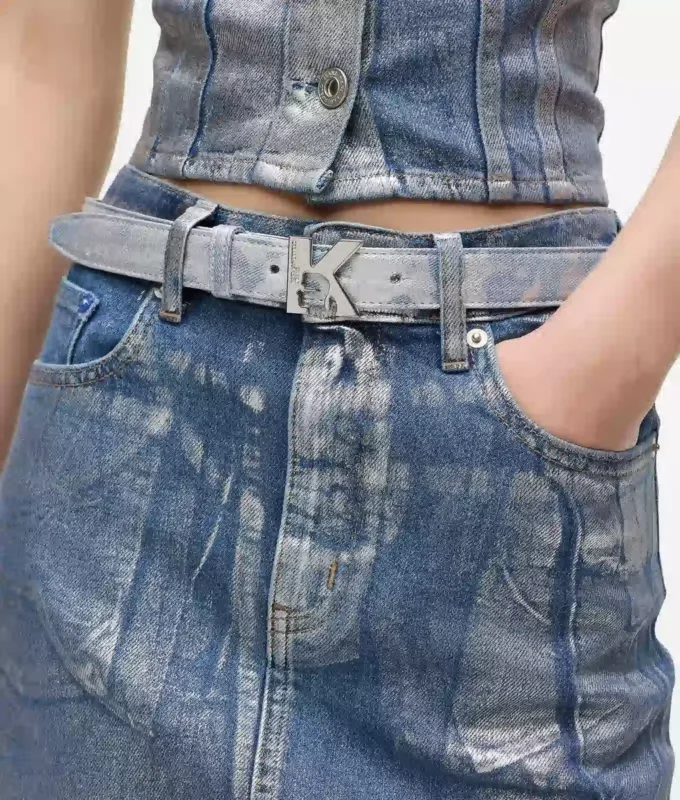 Ζώνη τζιν με λογότυπο K